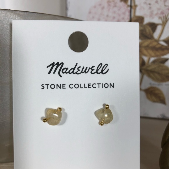 Madewell Stone Collection Citrine Stud Earrings - Picture 2 of 8